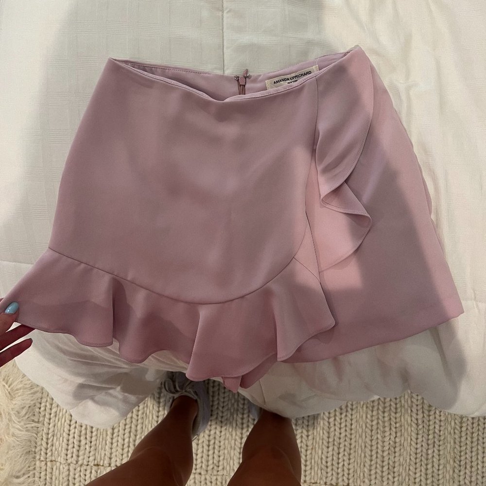 Amanda Uprichard Blush Pink Ruffle Skort (Small)